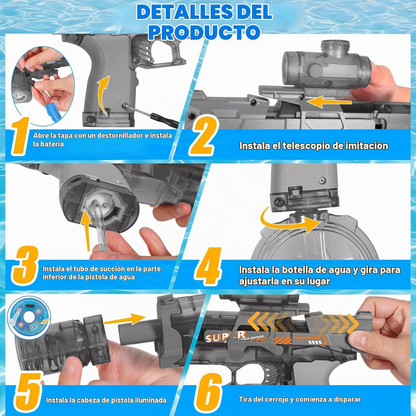 Pistola de Agua Eléctrica Recargable